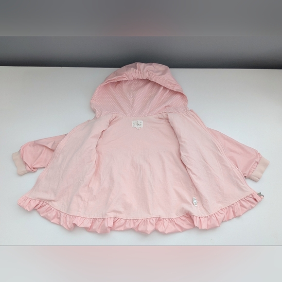 Girls' (Size 4) Pastel Pink Hooded  Zip-Front Jacket w/Balloon/Puffed Hem - Picture 8 of 16